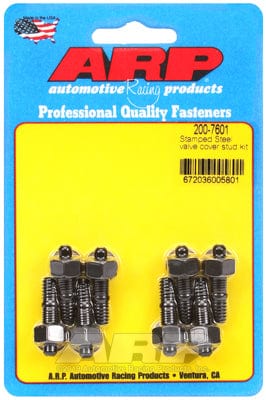 ARP fits Stamped Steel Covers 1/4-20 Thread x 1.170" OAL (8-Pack) ARP fasteners Valve Cover Stud Kit, Hex Nut Black Oxide AR200-7601 SR