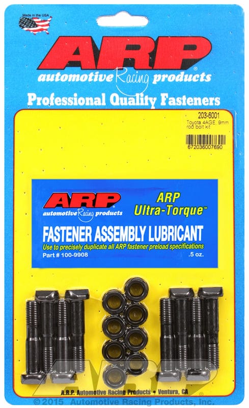 ARP fits Toyota 1.6L 4AGE DOHC & 1.6L 4ALC SOHC, M9 ARP fasteners Conrod Bolt Set AR203-6001 SR