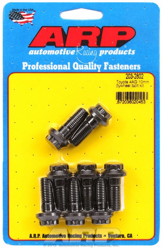 ARP fits Toyota 1.6L 4AGE DOHC, 1JZ-2JZ, Ford 6 Cyl Barra & Mazda 13B (8- ARP fasteners Flywheel Bolt Kit AR203-2802 SR
