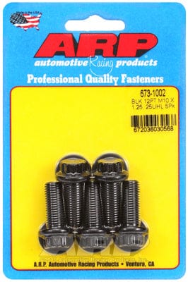ARP M10 x 1.25 Thread x 25mm UHL With 12mm Socket Head ARP fasteners 5-Pack Bolt Kit, 12-Point S/S AR673-1002 SR