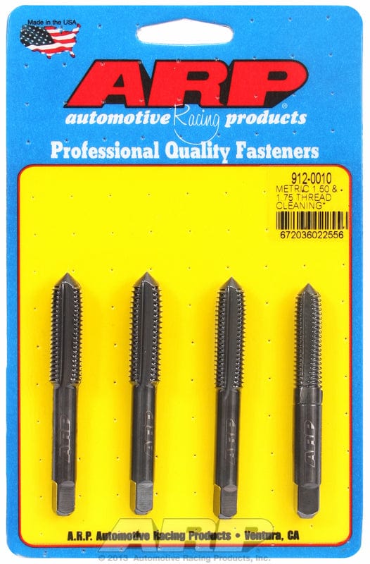 ARP M10 x 1.5, M11 x 1.5, M12 x 1.5, M12 x 1.75 (4 Pack) ARP fasteners Metric Thread Cleaning Set AR912-0010 SR