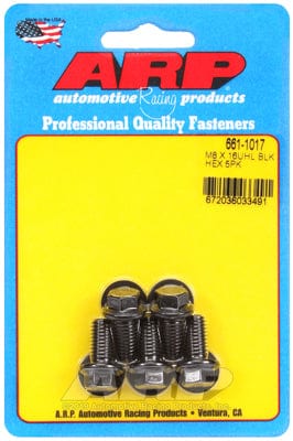 ARP M8 x 1.25 Thread x 16mm UHL With 10mm Socket Head ARP fasteners 5-Pack Bolt Kit, Hex Head Black Oxide AR661-1017 SR