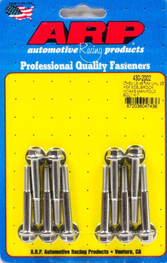 ARP Suit GM LS Series with Edlelbrock Intake ARP fasteners Intake Manifold Bolt Kit, Hex Stainless AR430-2002 SR