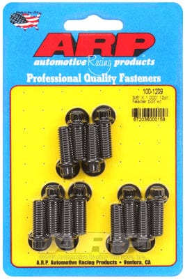 ARP Universal, 3/8" Thread X 1.000" UHL (12 Pack) ARP fasteners Exhaust Header Bolt Kit, 12-Point Black Oxide AR100-1209 SR