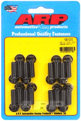 ARP Universal, 3/8" Thread X 1.000" UHL (16 Pack) ARP fasteners Exhaust Header Bolt Kit, 12-Point Black Oxide AR100-1210 SR
