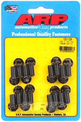 ARP Universal, 3/8" Thread X .750" UHL (16 Pack) ARP fasteners Exhaust Header Bolt Kit, Hex Head Black Oxide AR100-1108 SR
