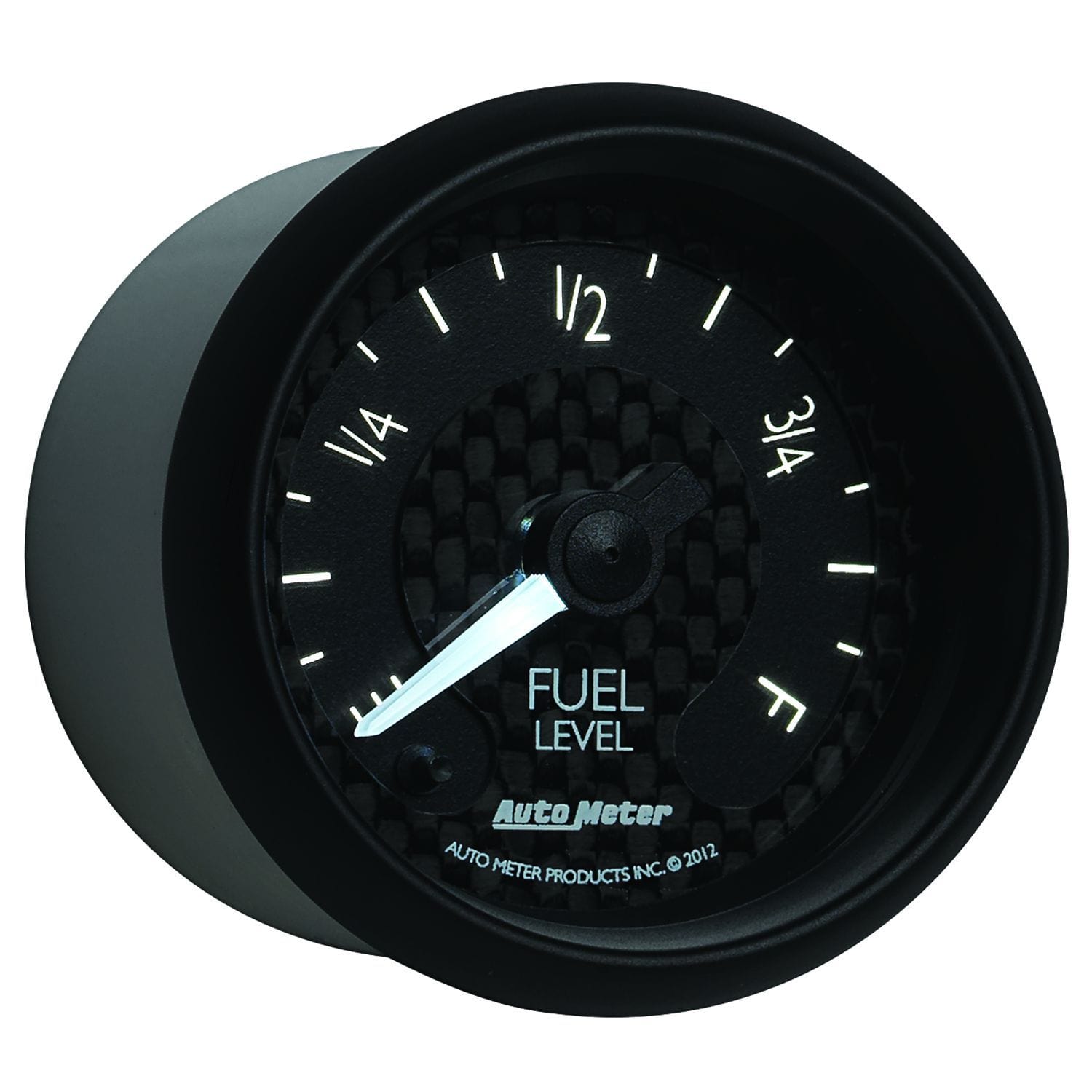 AUTOMETER 2-1/16", Black Carbon Fiber Dial, Short Sweep Electric, 0E-280F ohm Auto Meter GT Series Fuel Level Gauge AU8010 SR