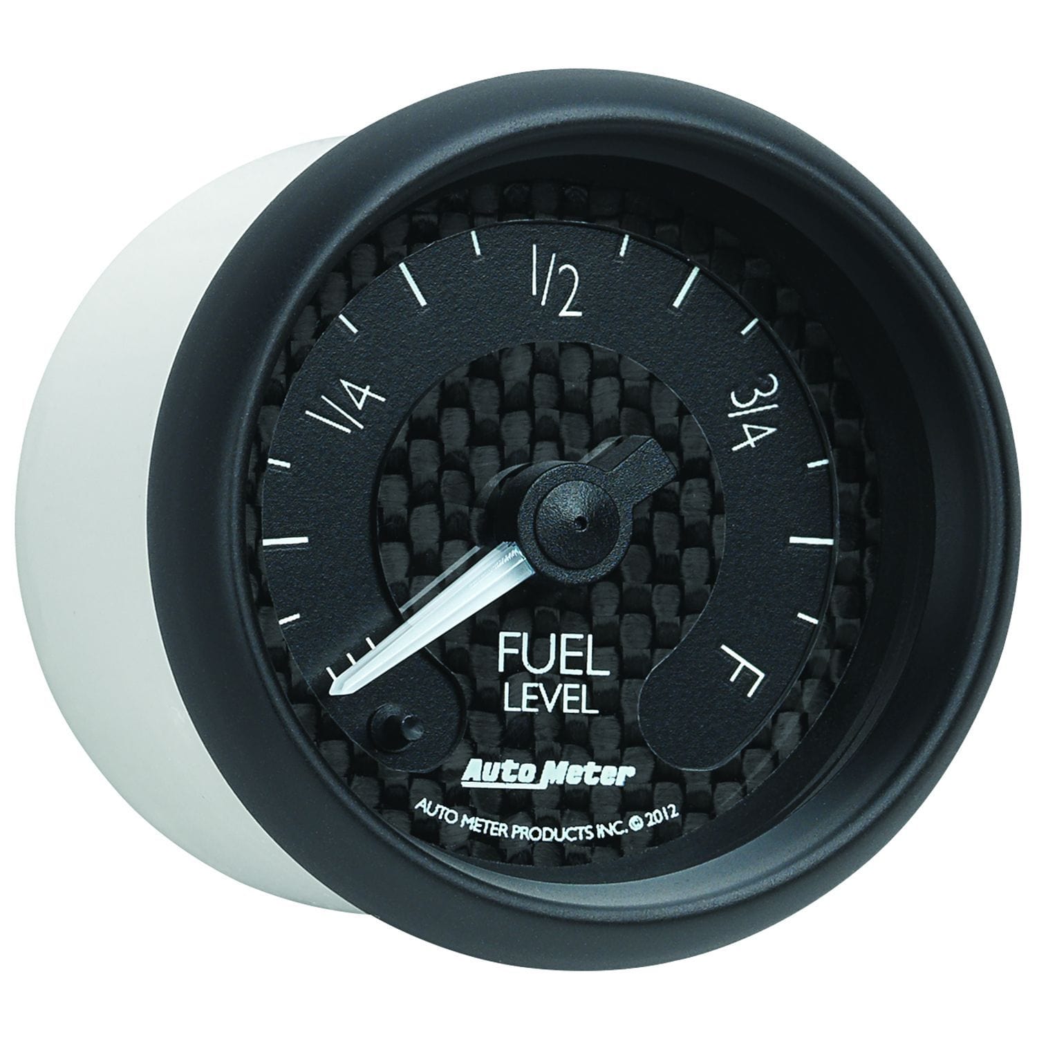 AUTOMETER 2-1/16", Black Carbon Fiber Dial, Short Sweep Electric, 0E-280F ohm Auto Meter GT Series Fuel Level Gauge AU8010 SR