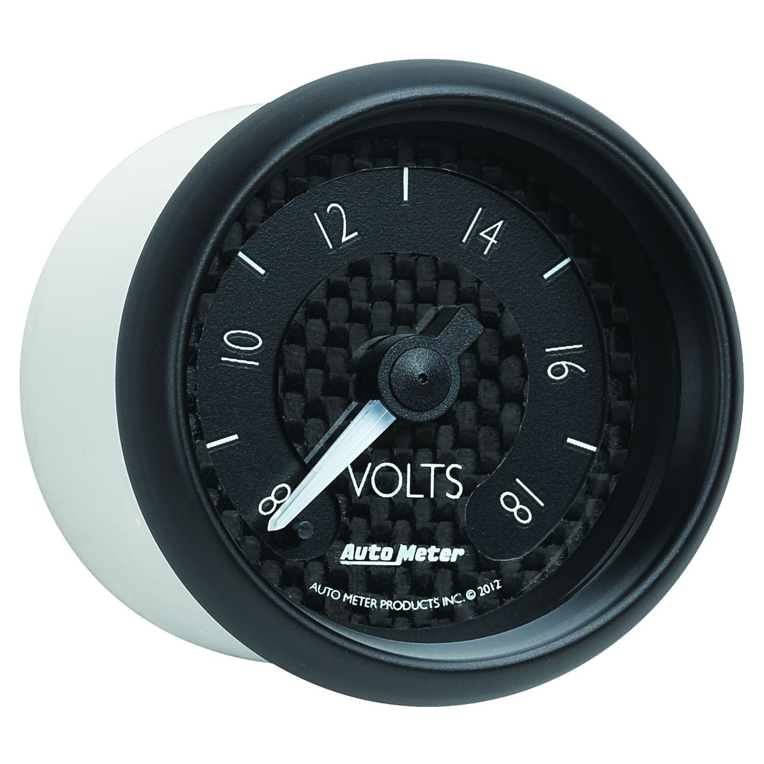 AUTOMETER 2-1/16", Black Dial, Full Sweep Electrical, 8-18 Volts Auto Meter GT Series Voltmeter Gauge AU8091 SR