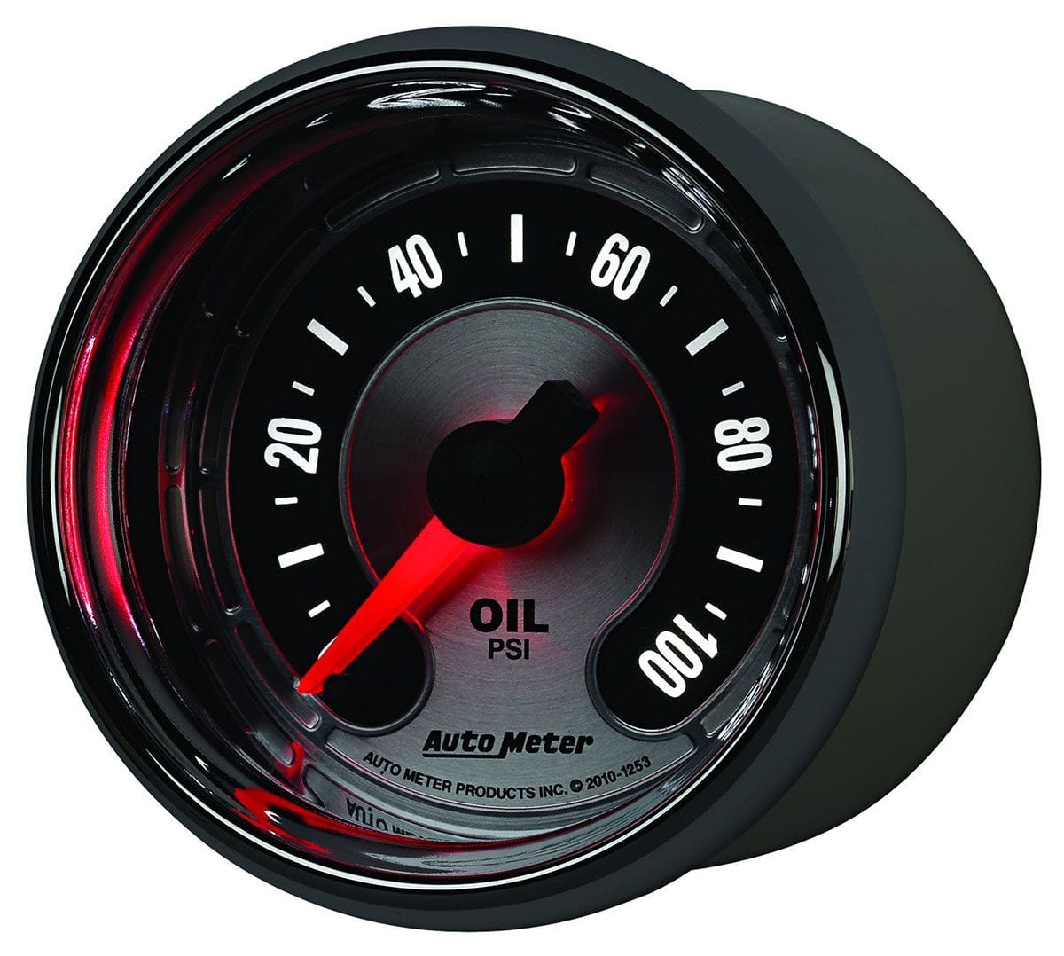 AUTOMETER 2-1/16", Full Sweep Electric, 0-100 psi Auto Meter American Muscle Oil Pressure Gauge AU1253 SR