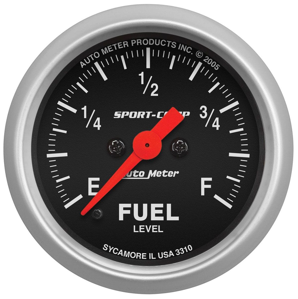 AUTOMETER 2-1/16", Full Sweep Electric, Programmable, 0-280 ohms Auto Meter Sport-Comp Series Fuel Level Gauge AU3310 SR