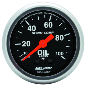 Auto Meter Sport-Comp Series Oil Pressure Gauge AU3321