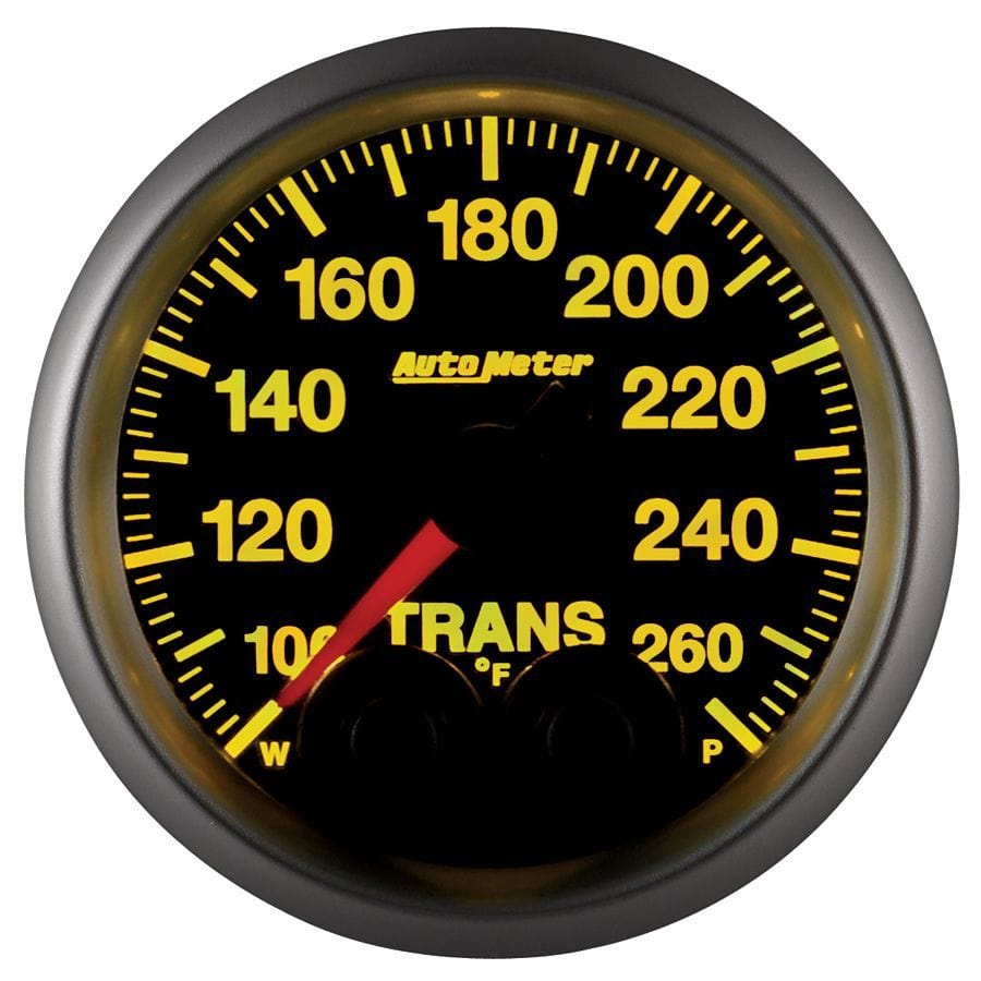 AUTOMETER 2-1/16", Programmable Warning Function, 100-260°F Auto Meter Elite Series Transmission Temperature Gauge AU5658 SR