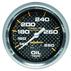 Auto Meter Carbon Fiber Series Oil Temperature Gauge AU4841