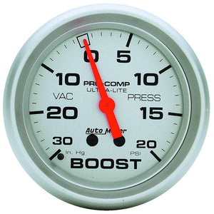 Auto Meter Ultra-Lite Series Boost/Vacuum Gauge AU4401