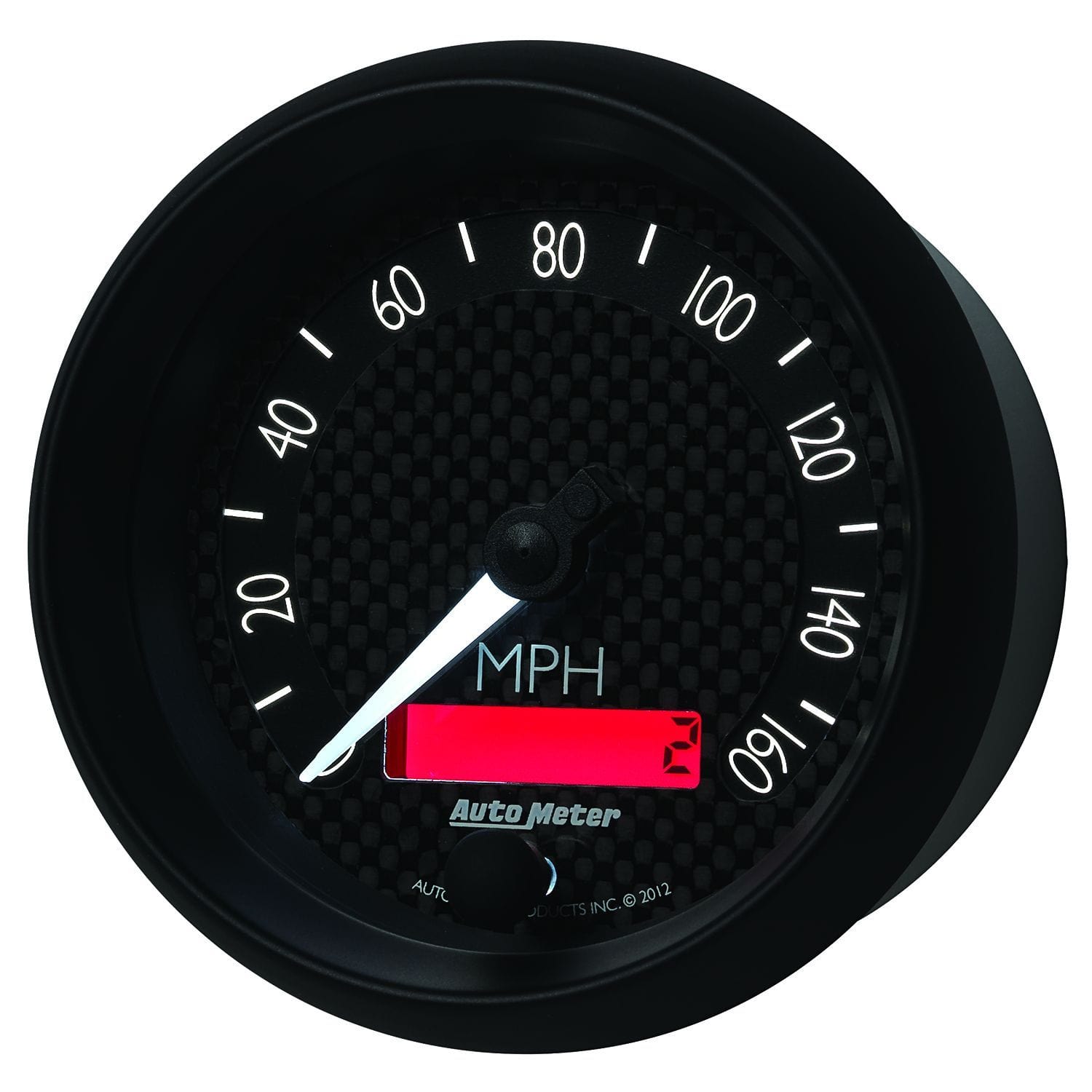 AUTOMETER 3-3/8", 0-160 MPH, In-Dash, Black Carbon Fiber Dial, LCD Tripmeter Auto Meter GT Series Speedometer AU8088 SR