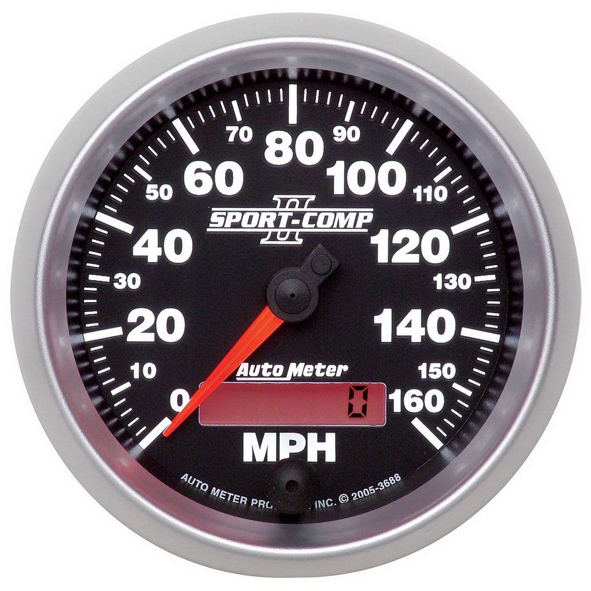 AUTOMETER 3-3/8", In-Dash, Programmable, 0-160 mph Auto Meter Sport-Comp II Speedometer AU3688 SR