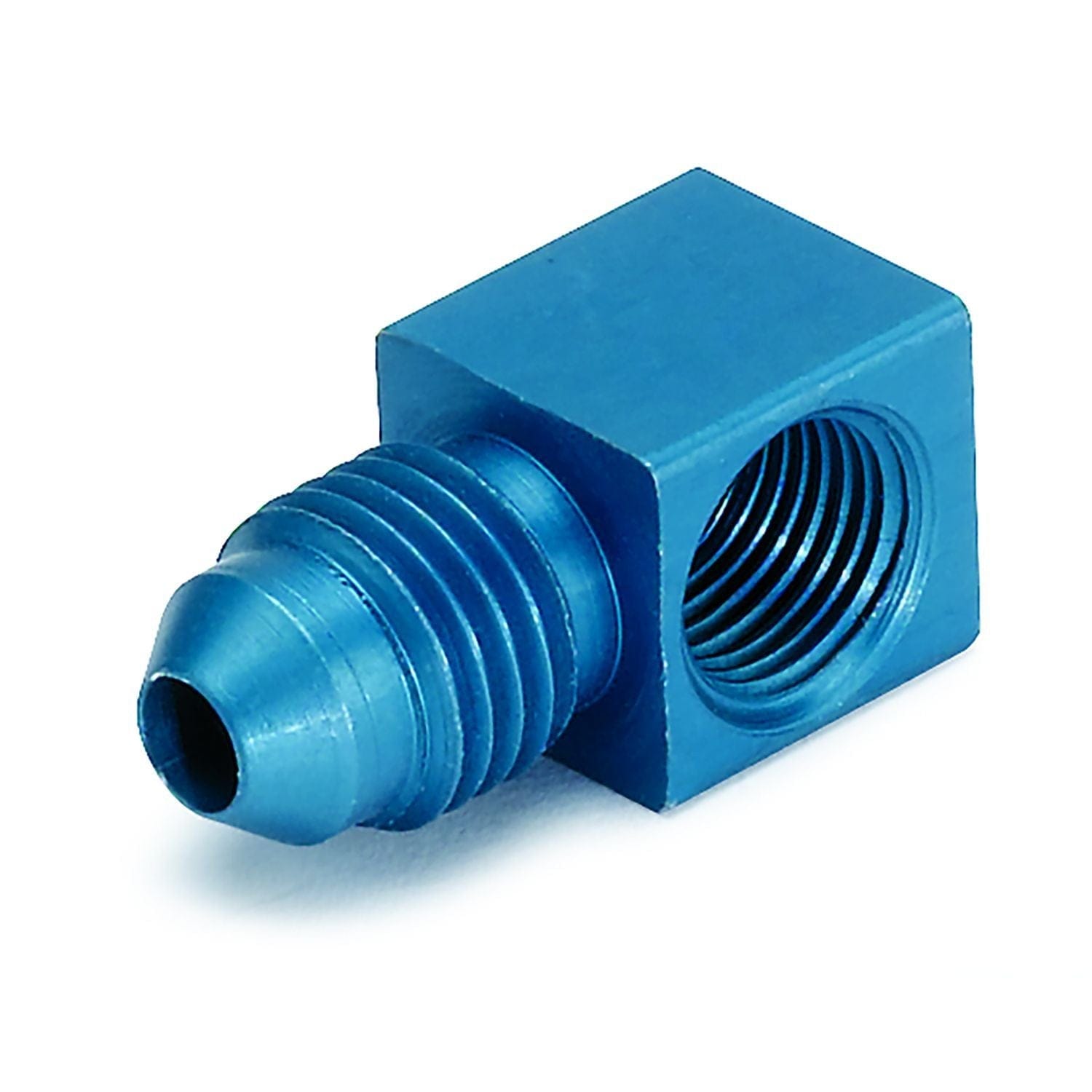 AUTOMETER Blue Aluminium Anodised, 1/8" NPT Female to -4AN Male Auto Meter Right Angle Fitting AU3278 SR