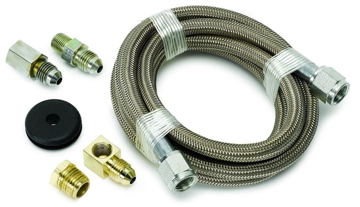 AUTOMETER Braided Stainless Steel, -4 AN Diameter (3/16" ID), 6ft. Long with Fi Auto Meter Tubing and Line Kit AU3228 SR