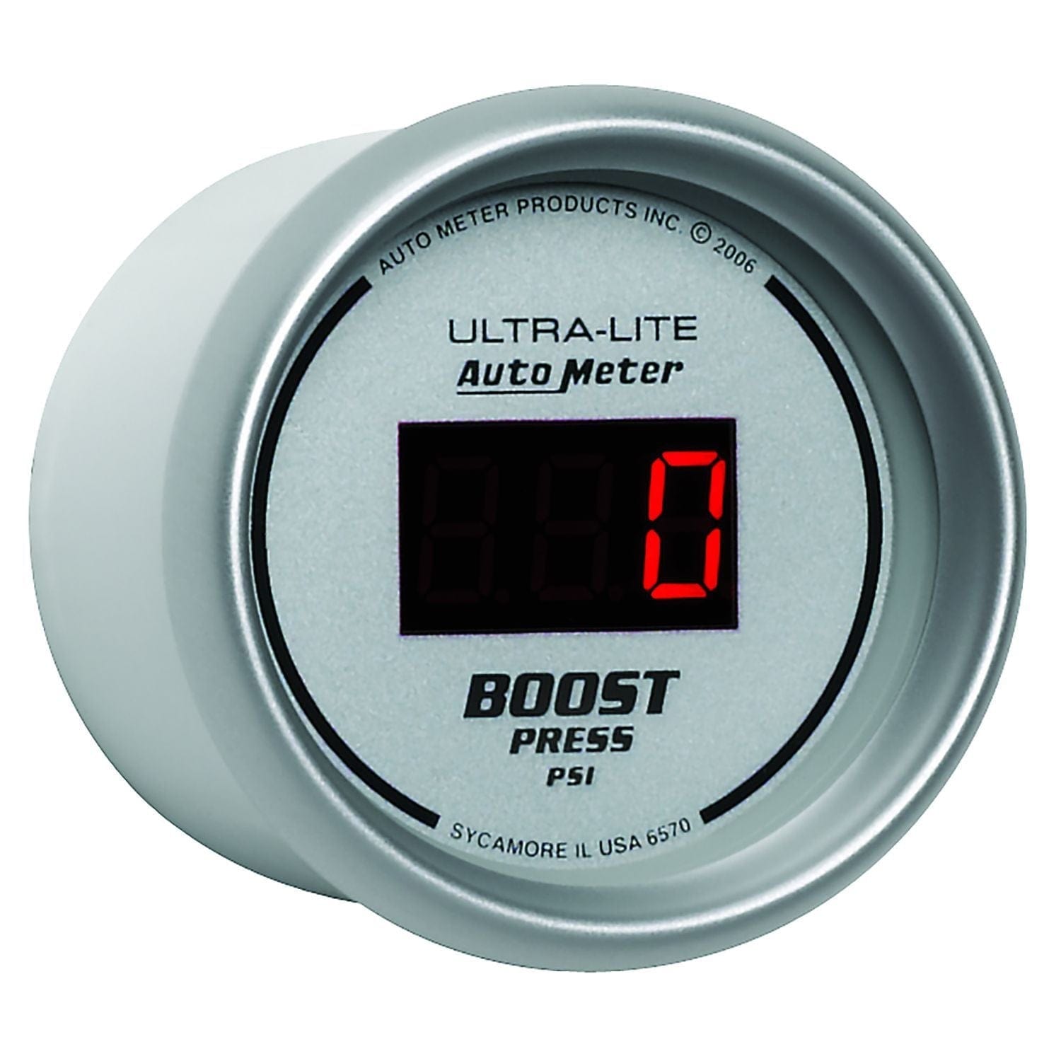 AUTOMETER Digital, In-dash, 2-1/16", 5 - 60 psi Auto Meter Ultra-Lite Digital Series Boost Gauge AU6570 SR