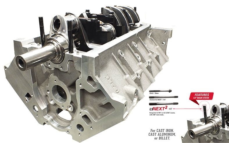 DART 4.125" Bore, 9.240" Deck, 2.560" LS Main With 1/2" Studs Dart LS Next Series 2 Iron Engine Block 4-Bolt Steel Caps DA31837211-S2 SR