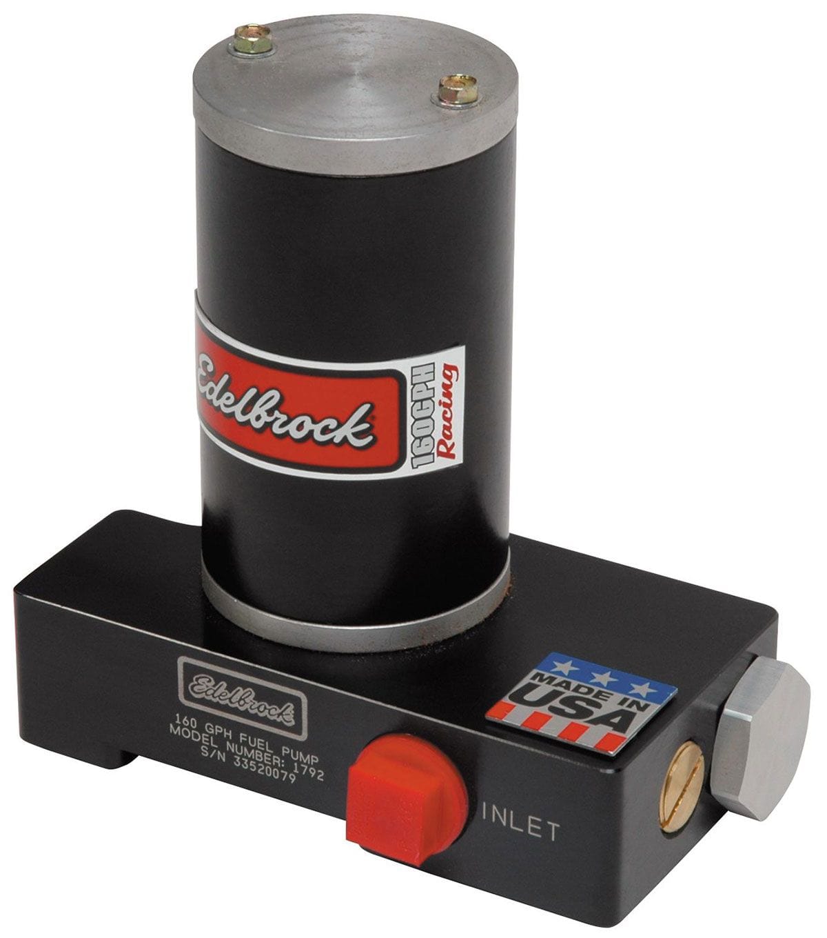 EDELBROCK 160 GPH (free flow), 1/2" NPT inlet/outlet for carburettor applicatio Edelbrock Quiet-Flo Electric Fuel Pump ED1792 SR