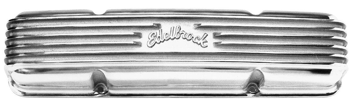 EDELBROCK 1959-86 Small Block Chevy 262-400, 3-1/2" overall ht. Edelbrock Classic Aluminium Series Valve Covers - Polished Finish ED4145 SR