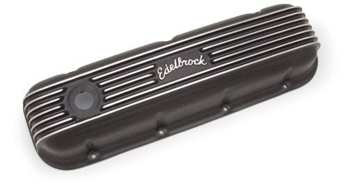 EDELBROCK 1965 & later Chevy Big Block, 3-1/2" overall ht. Edelbrock Classic Aluminium Series Valve Covers - Black Finish ED41853 SR