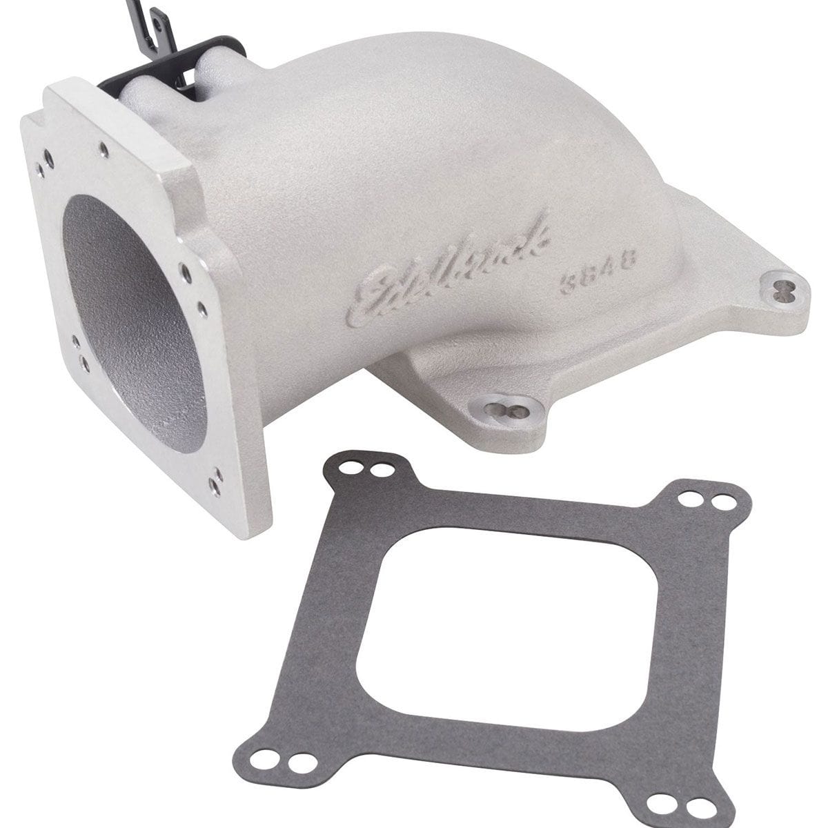 EDELBROCK 90mm Throttle Body to Square-Bore Flange Edelbrock Low Profile Intake Elbow ED3848 SR