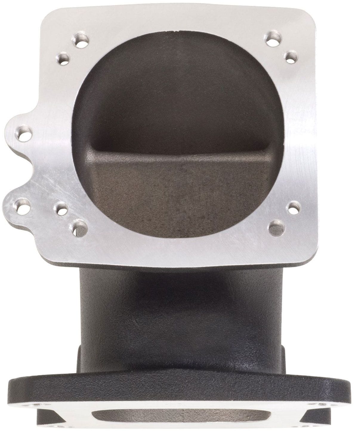 EDELBROCK 95mm Throttle Body to Square-Bore Flange Edelbrock High Flow Intake Elbow - Black Powder Coated Finish ED38493 SR