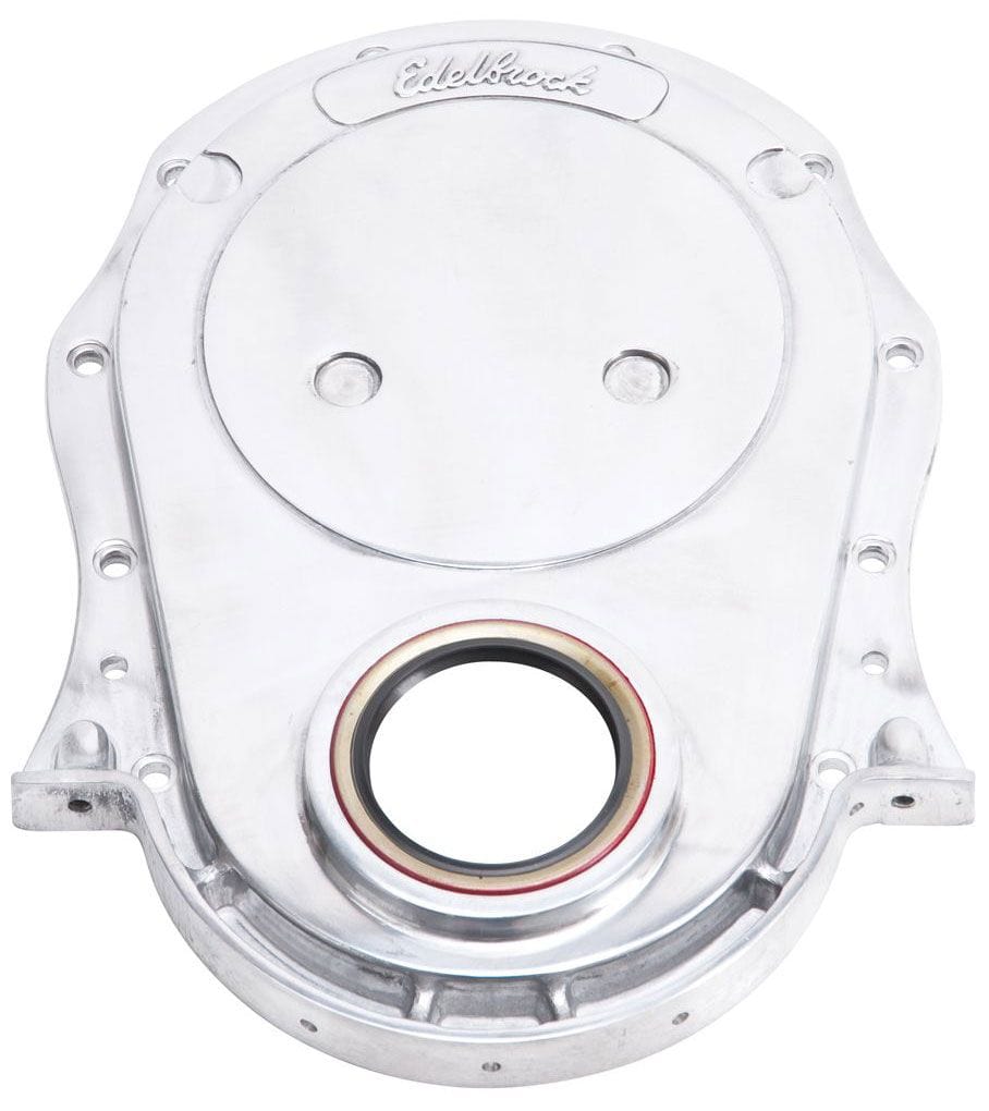 EDELBROCK Big Block Chevy, polished, with pan seal, allen head bolts, gaskets Edelbrock Aluminium Timing Cover ED4241 SR