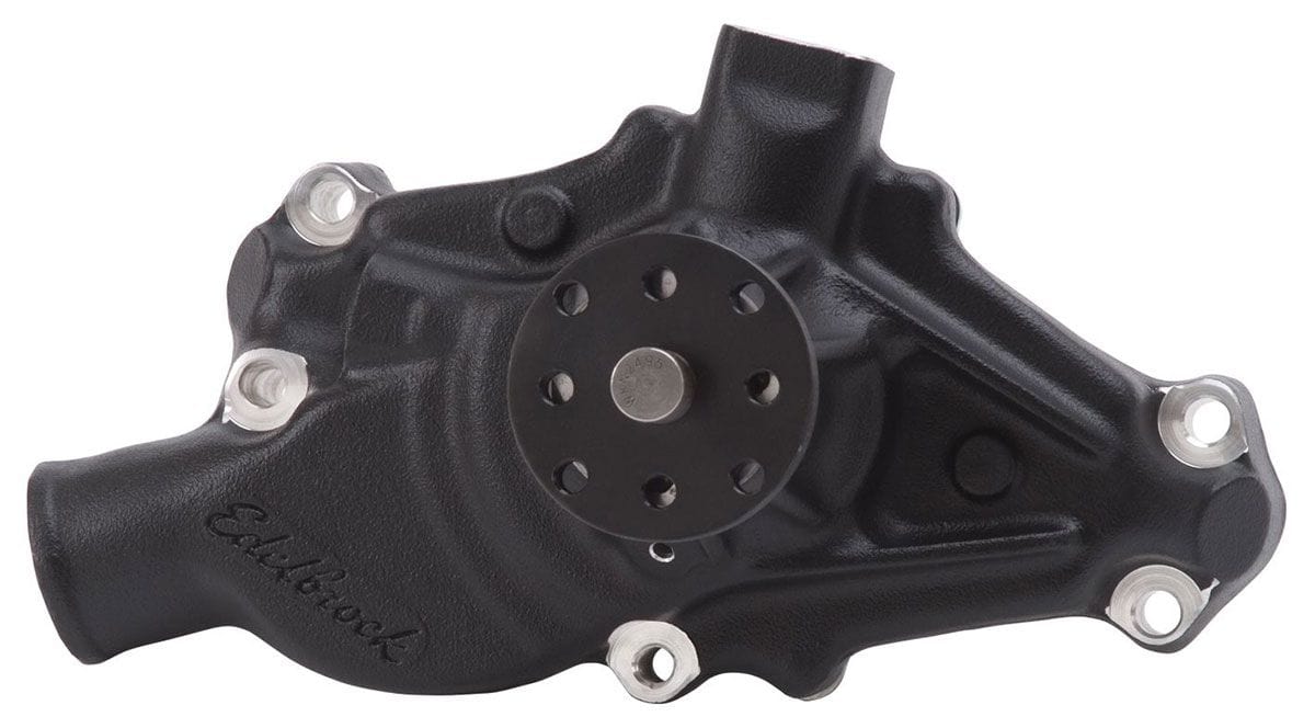EDELBROCK Black Finish Suit SB Chev, Short Style, 5/8" pilot shaft Edelbrock Victor Series Aluminium Water Pump ED88103 SR