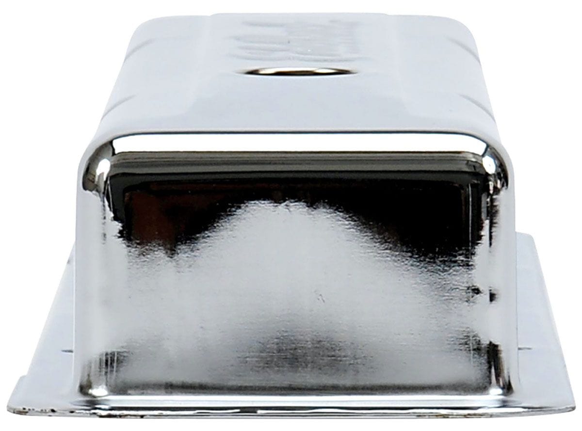 EDELBROCK Chevrolet 262-400 '59-86 (low), 2.8" overall height Edelbrock Signature Series Chrome Valve Covers ED4449 SR