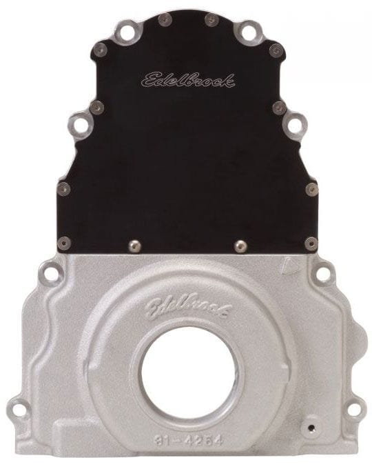 EDELBROCK Edelbrock Two-Piece Aluminium Timing Cover SR