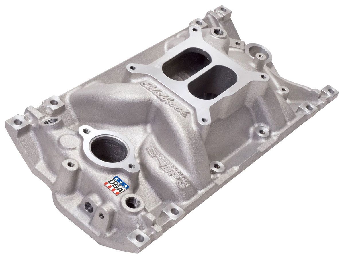 EDELBROCK SB Chevy Vortec, Idle - 5500 rpm, Dual Plane Edelbrock Performer EPS Intake Manifold ED2716 SR