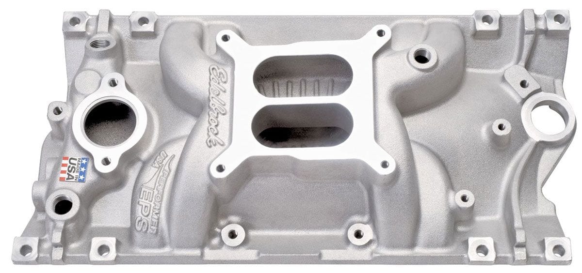 EDELBROCK SB Chevy Vortec, Idle - 5500 rpm, Dual Plane Edelbrock Performer EPS Intake Manifold ED2716 SR