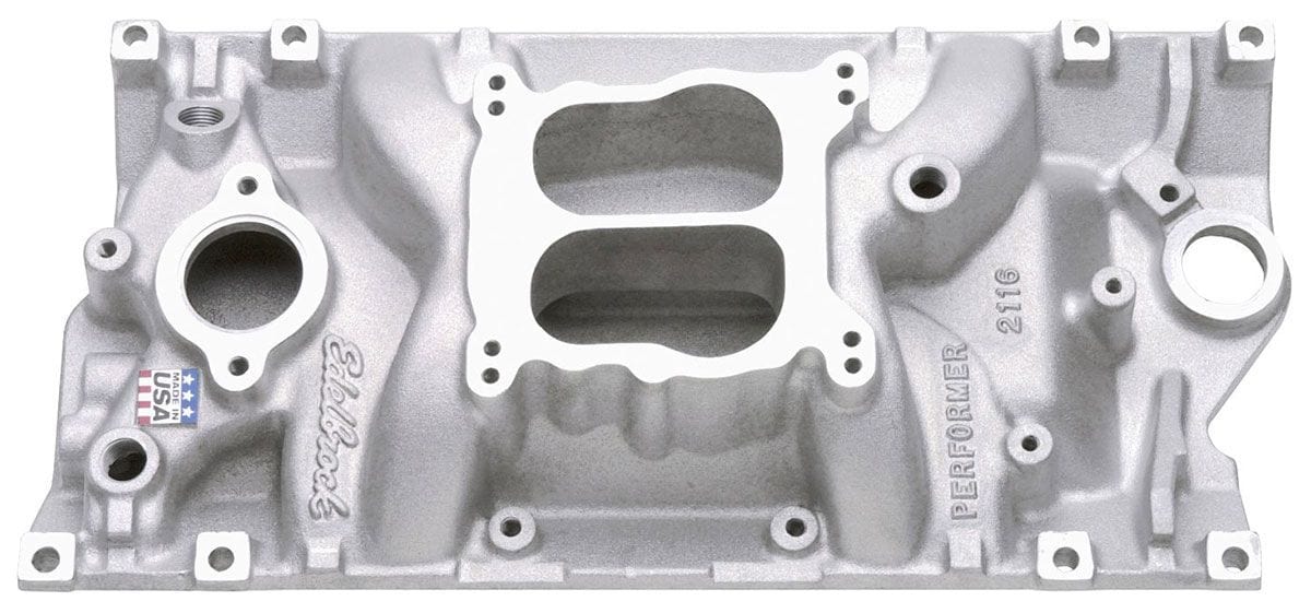 EDELBROCK SB Chevy Vortec, Idle - 5500 rpm, Dual Plane, non-EGR Edelbrock Performer Intake Manifold ED2116 SR