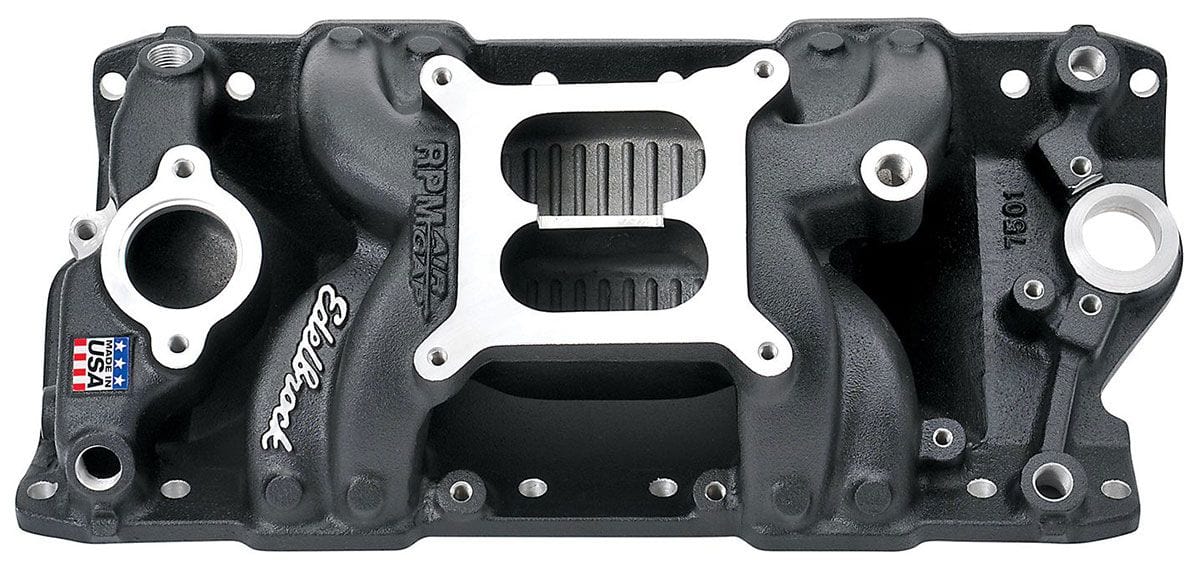 EDELBROCK Small Block Chevy, 1500-6500 rpm Edelbrock RPM Air-Gap Intake Manifold - NASCAR Edition ED75013 SR