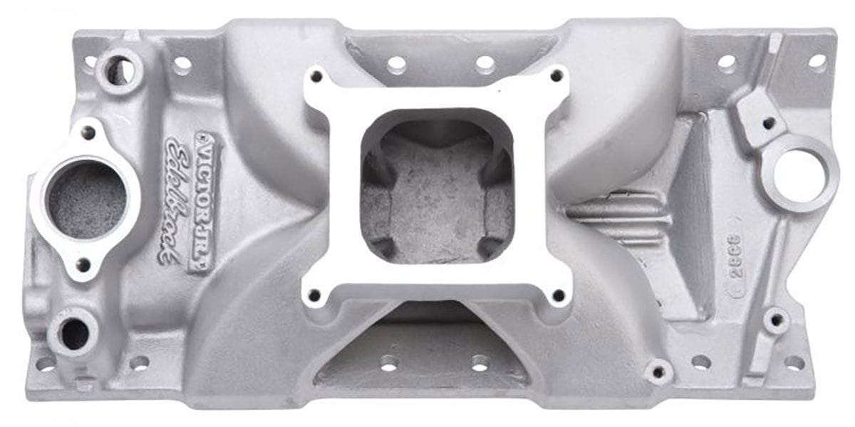 EDELBROCK Small Block Chevy, 3500-8000 rpm, Tall (1" taller) Edelbrock Victor Jr. Intake Manifold ED2999 SR