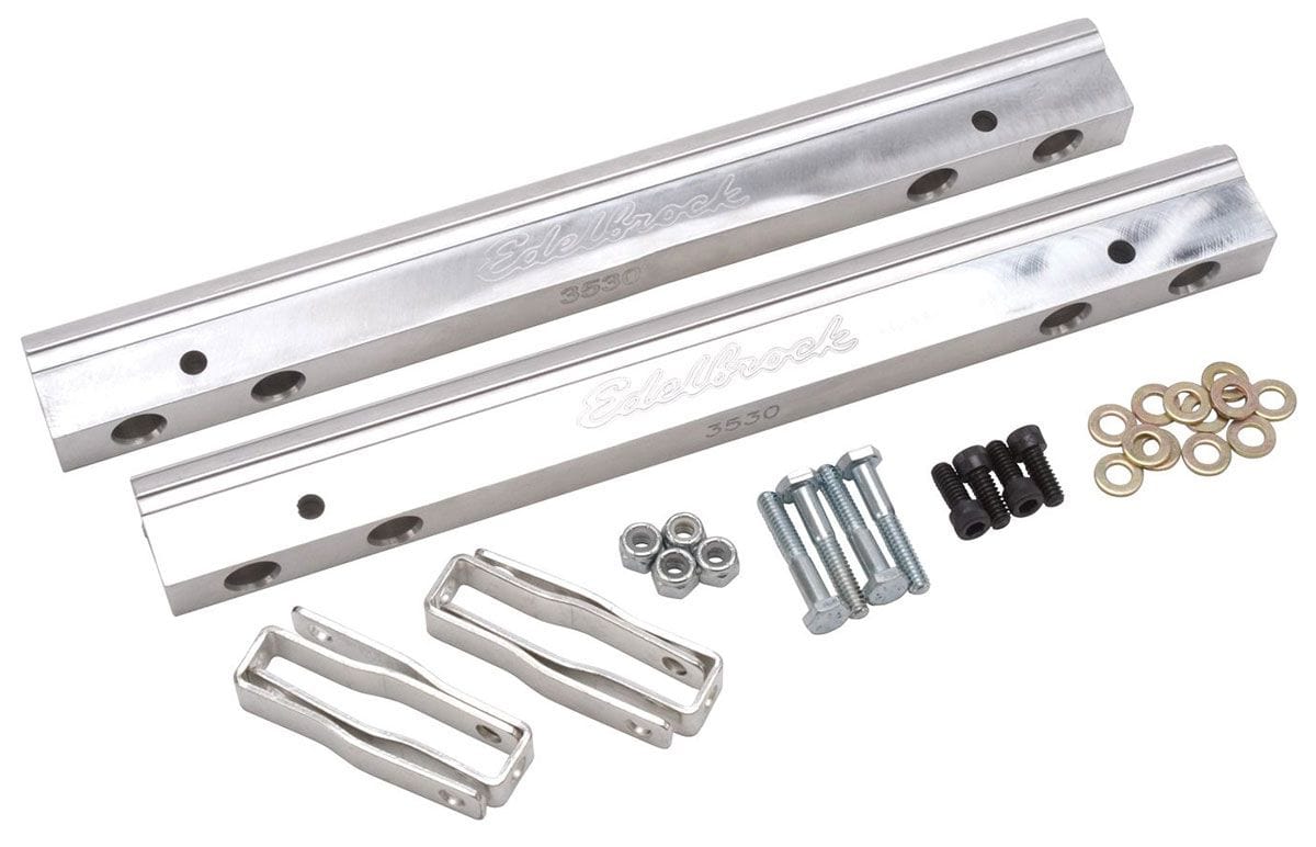 EDELBROCK Small Block Chevy (for use with ED29785 manifolds and standard inject Edelbrock Replacement Parts for Pro-Flo EFI Systems - Aluminium Fuel Rail Kit ED3630 SR