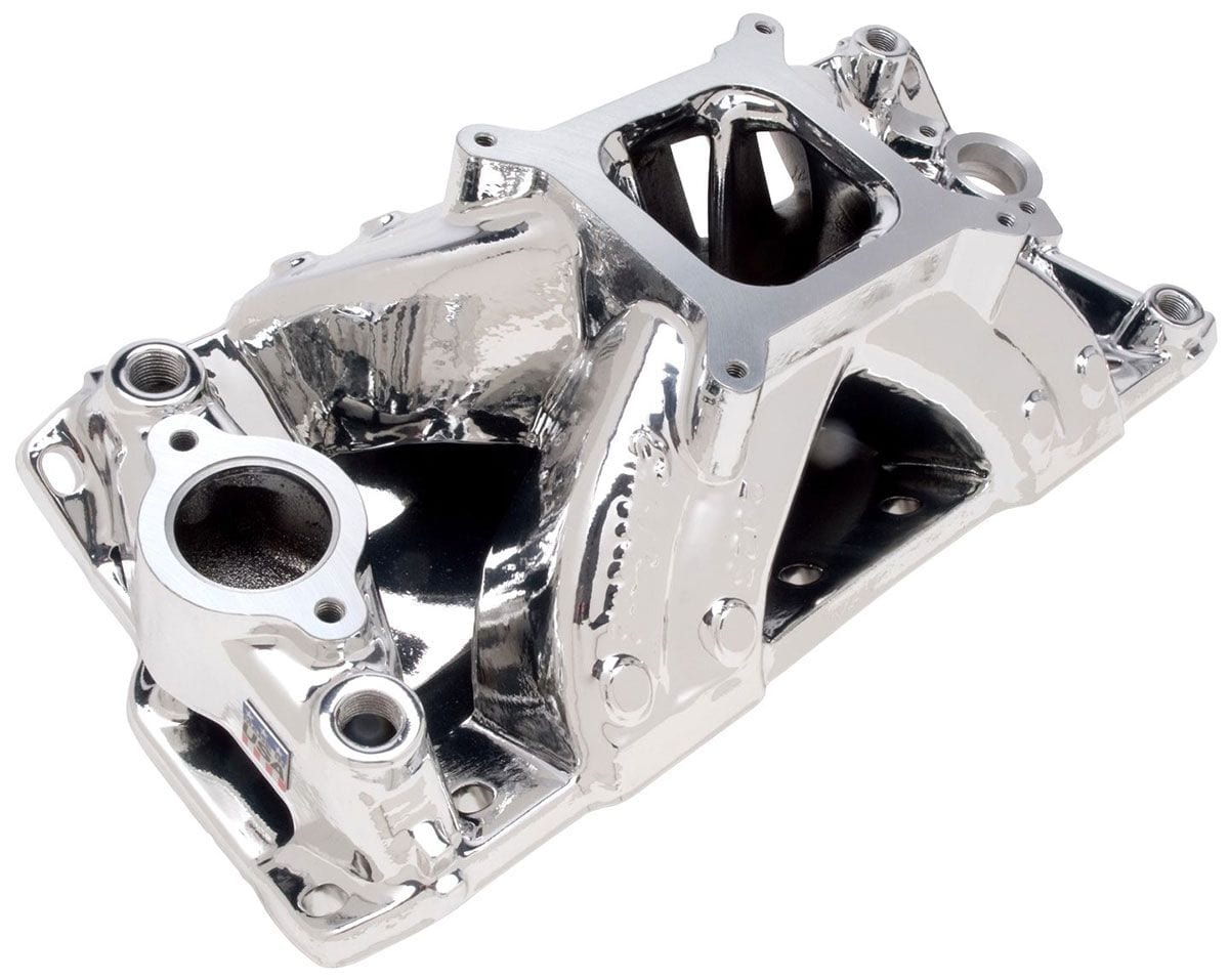 EDELBROCK Small Block Chevy with 23° heads, 3500-8500 rpm Edelbrock Super Victor Intake Manifold - EnduraShine finish ED29254 SR