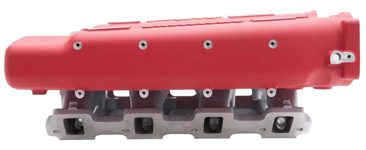 Edelbrock Suit Chev LS3, L92 and L76 Rectangular Port Cylinder Heads Edelbrock Cross-Ram Intake Manifold - Red Finish ED7141 SR