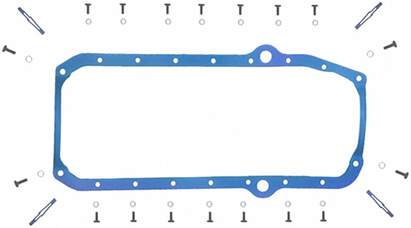 FELPRO 1-Piece Rubber Suit SB Chev 1975-85 & Dart SHP Felpro PermaDry Oil Pan Gasket FEOS34510T SR