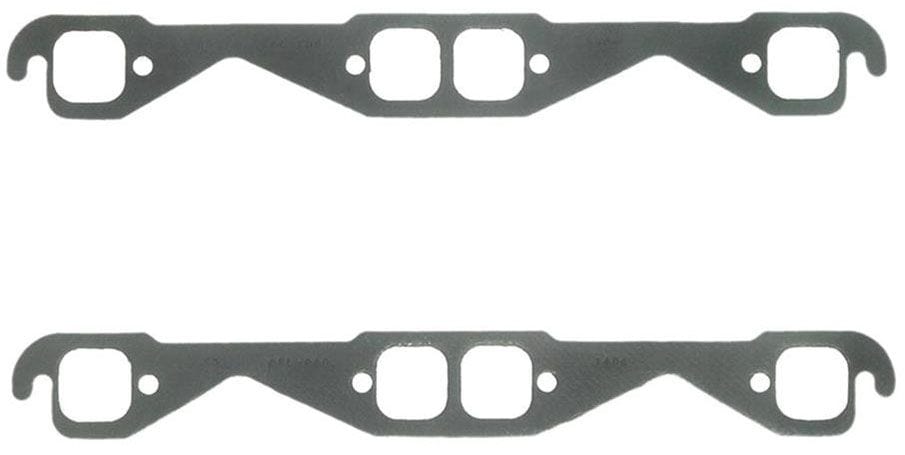 FELPRO Suit SB Chev Vortec 1.50" x 1.50" Felpro Perforated Steel Exhaust Gasket Set FE1404 SR