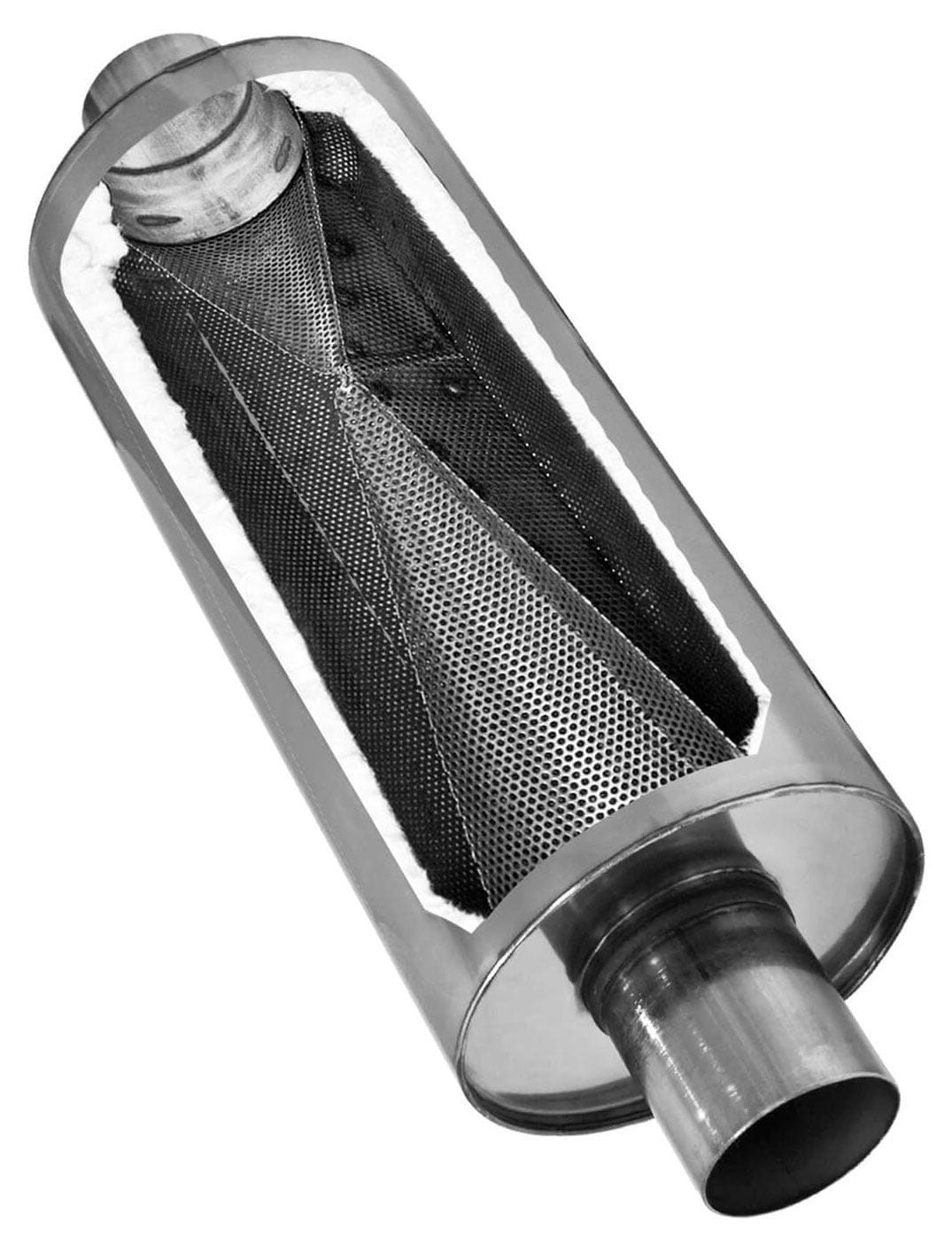 FLOWMASTER Round, 3" Inlet/Outlet Flowmaster DBX Series Hushpower Muffler FLO13014310 SR