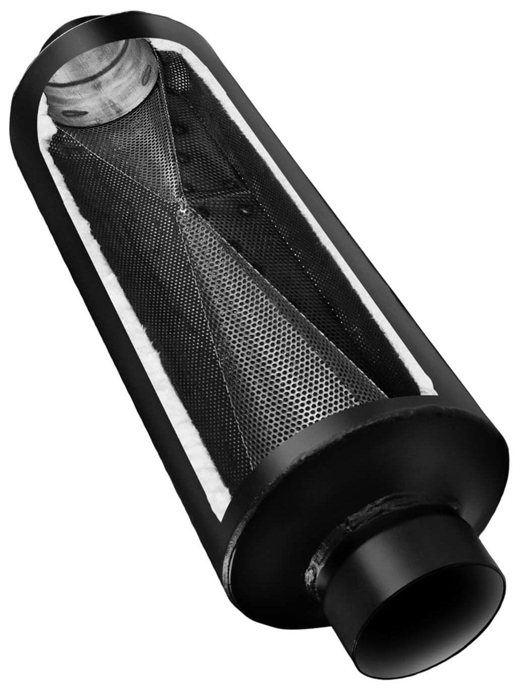 FLOWMASTER Round, 3" Inlet/Outlet Flowmaster Hushpower Street Pro Series Muffler FLO13012100 SR