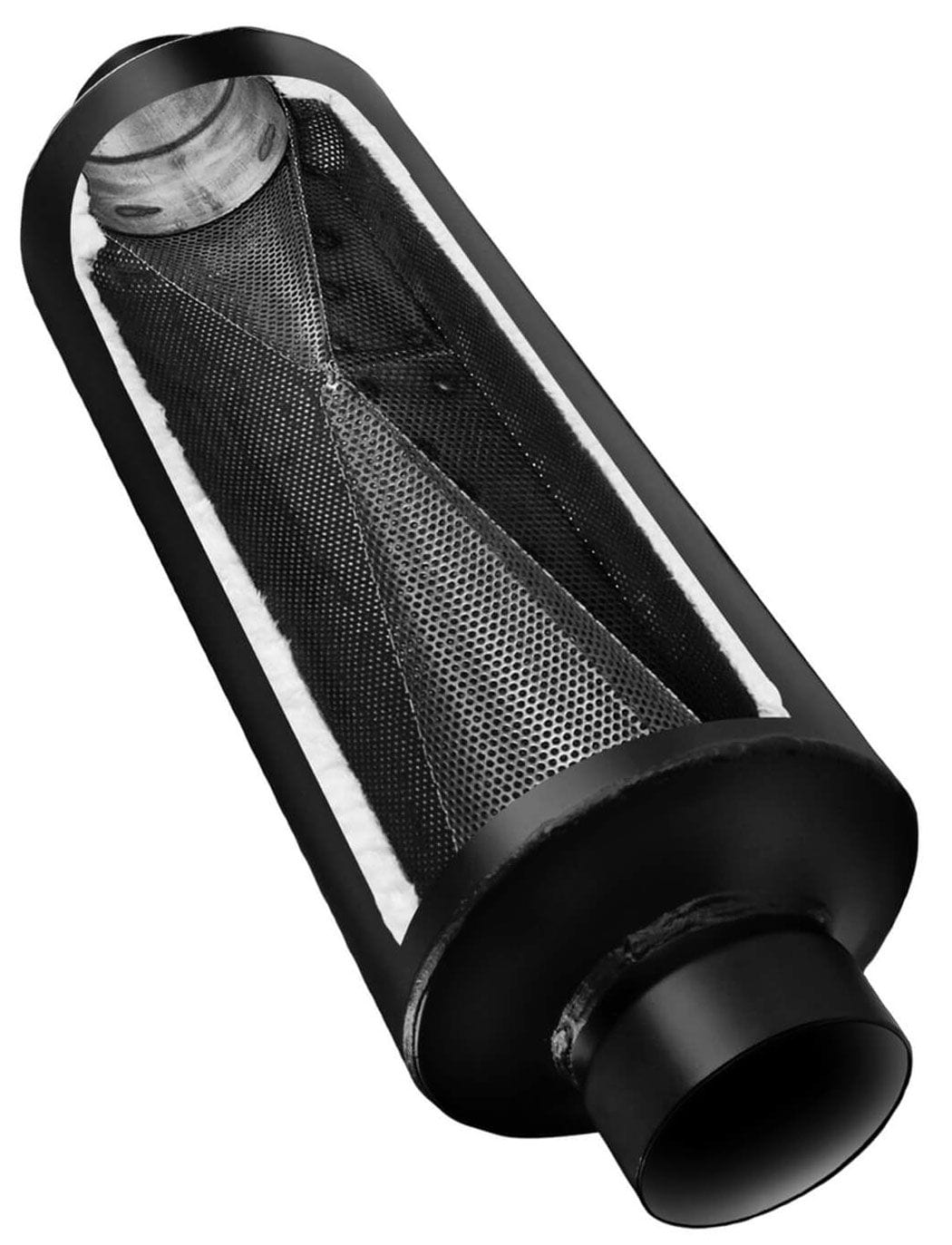 FLOWMASTER Round, 4" Inlet/Oulet Flowmaster Hushpower Pro-Series Standard Performance Muffler FLO14020100 SR