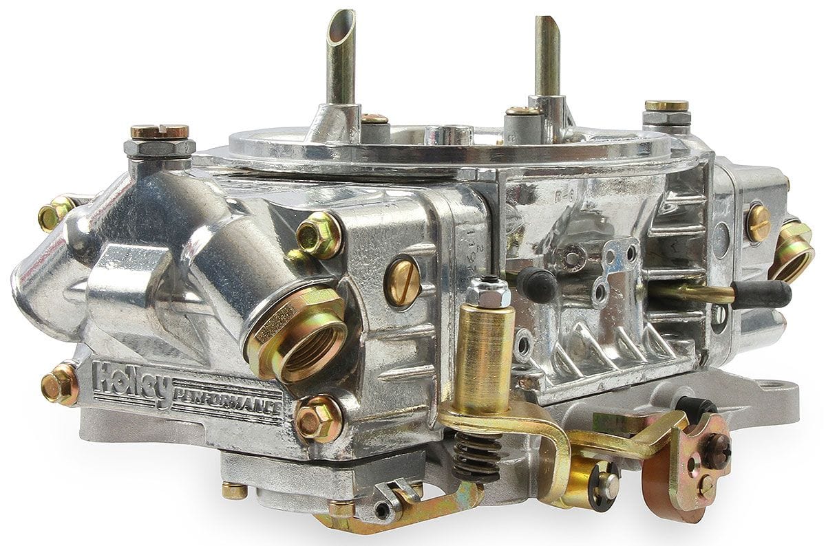 HOLLEY Mechanical Secondaries. Manual Choke Holley 600 CFM 4-Barrel Blower Carburettor - Shiny Finish HO0-80575S SR