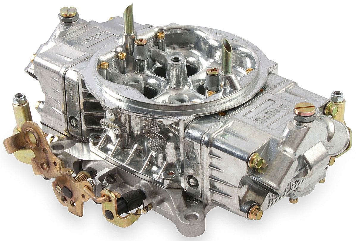 HOLLEY Mechanical Secondaries. Manual Choke Holley 600 CFM 4-Barrel Blower Carburettor - Shiny Finish HO0-80575S SR