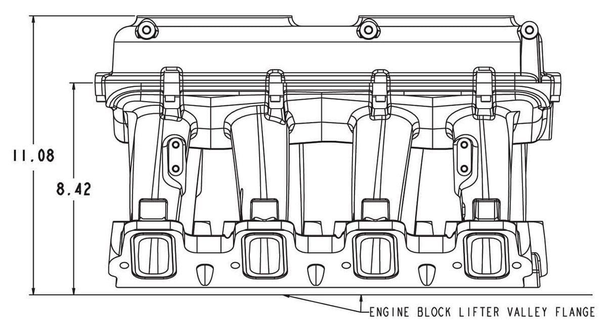 HOLLEY Suit Dual 4500 Sideways Carburettor Mounting Holley LS3/L92 Hi-Ram Intake Manifold HO300-112 SR